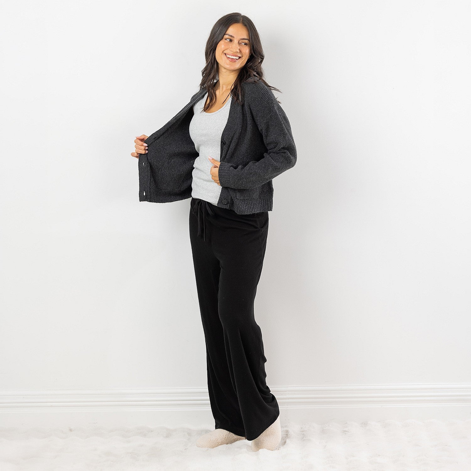 Simple & Sunday Lounge Button Pocket Cardi