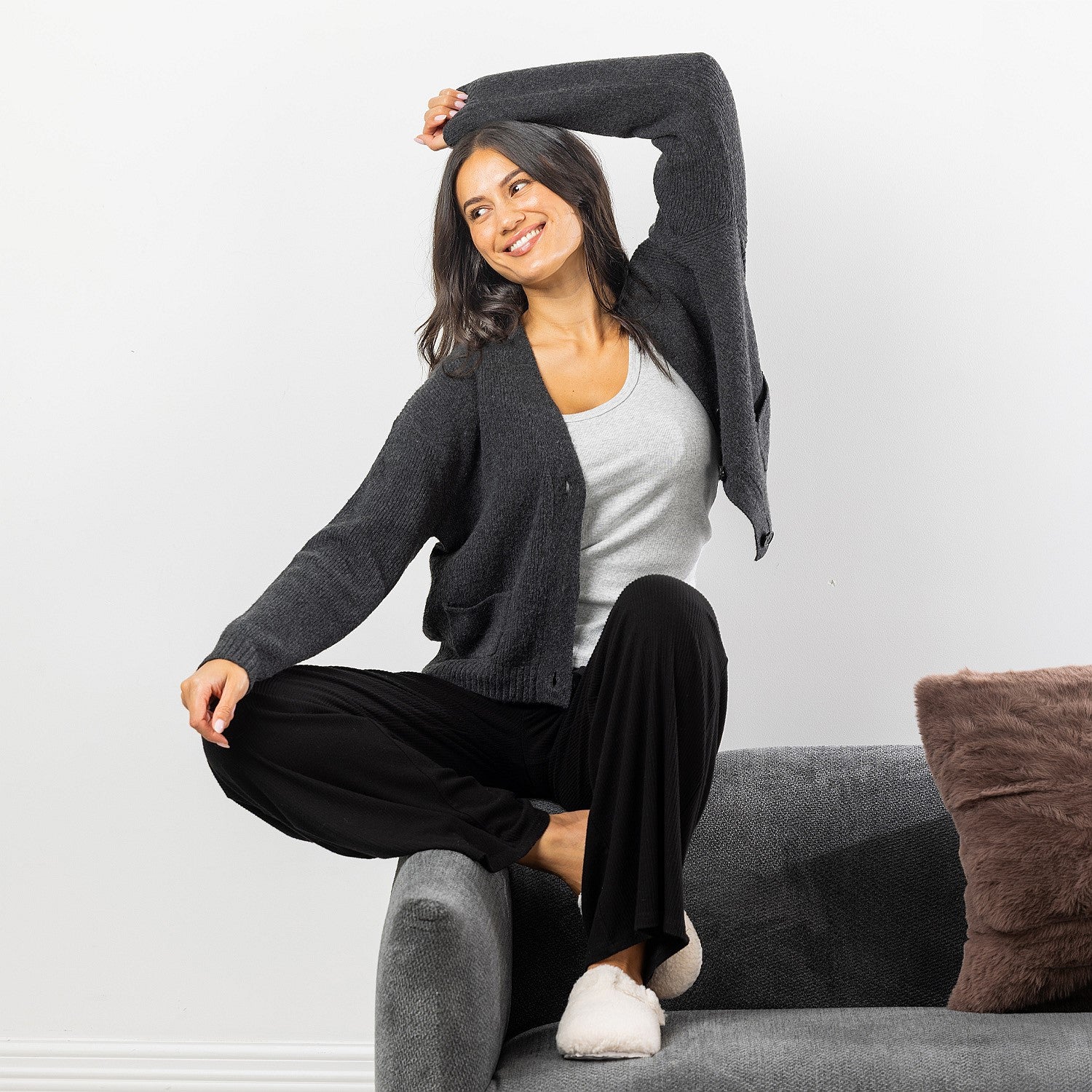 Simple & Sunday Lounge Button Pocket Cardi