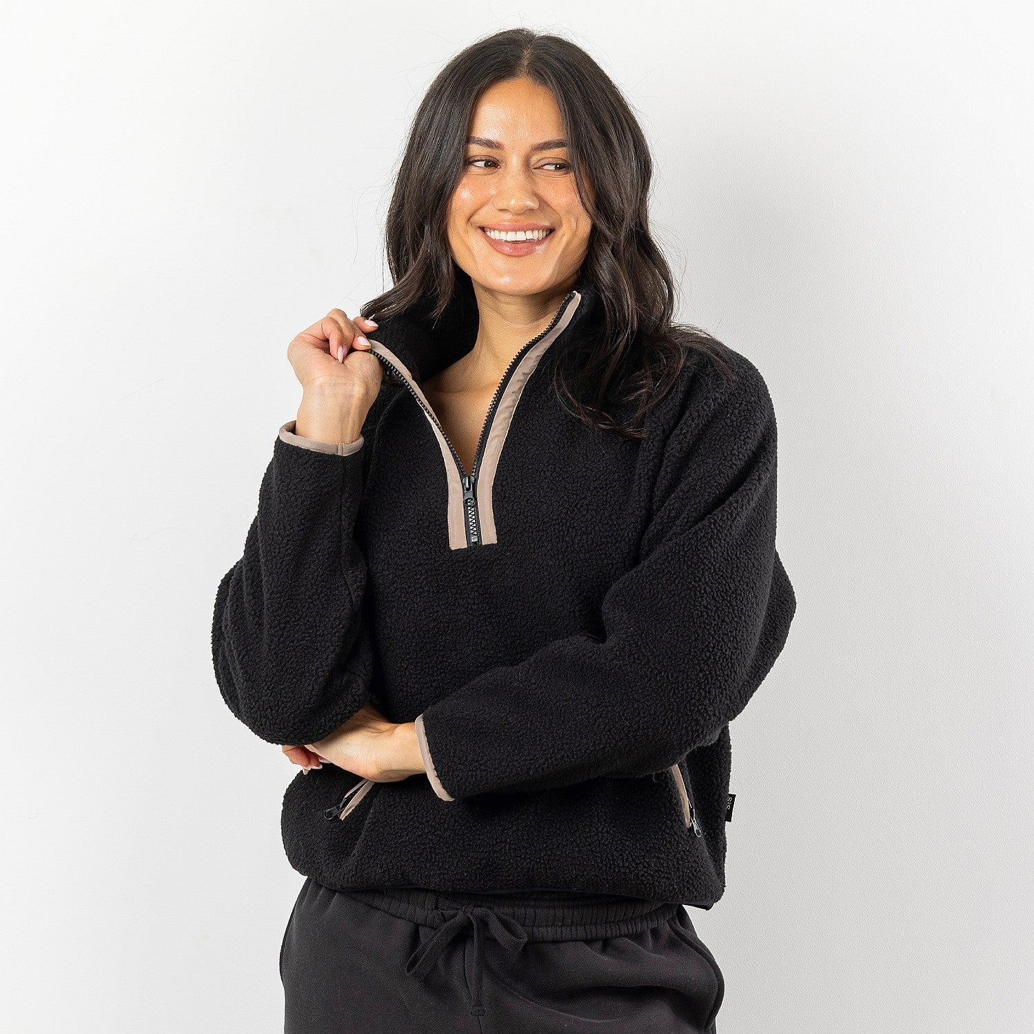 Simple & Sunday Lounge Sherpa 1/4 Zip Pullover