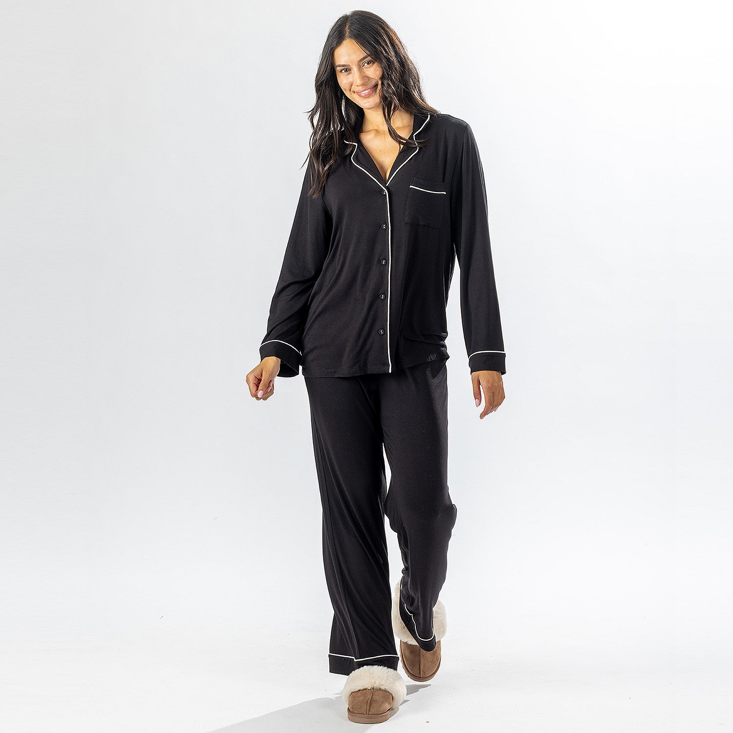 bb&b Sleep Knit Piped PJ Set