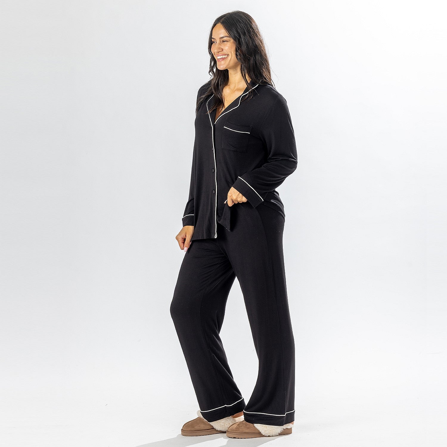 bb&b Sleep Knit Piped PJ Set