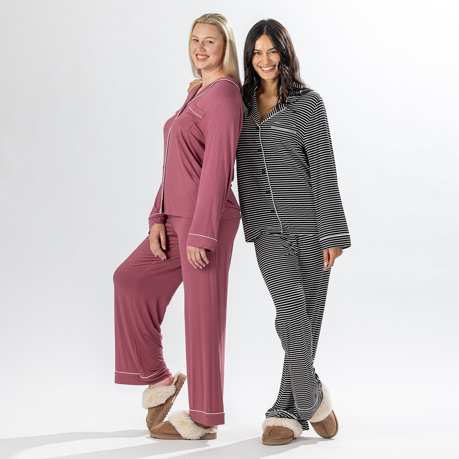 bb&b Sleep Stripe Knit Piped PJ Set