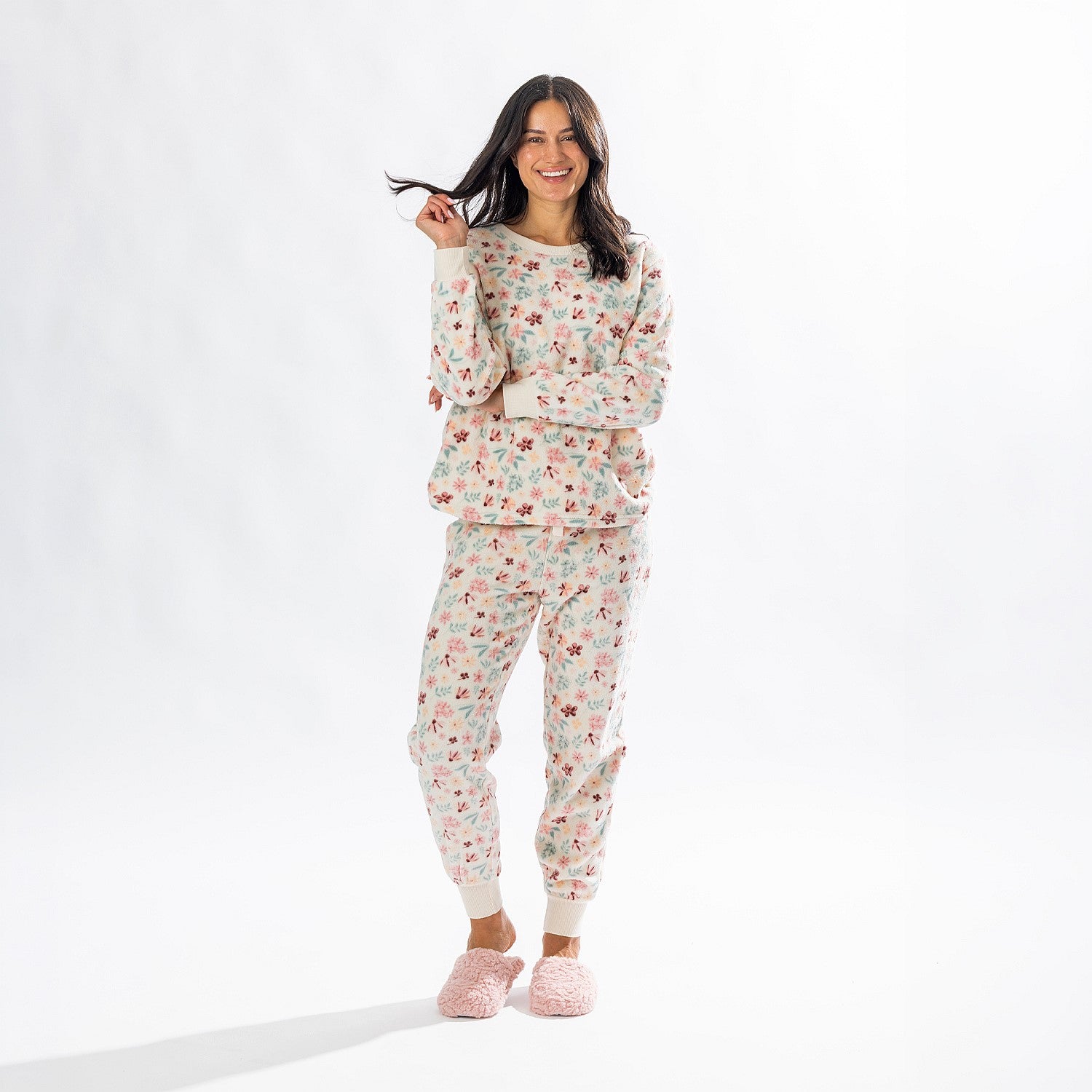 bb&b Sleep Floral Fleece Twosie Set