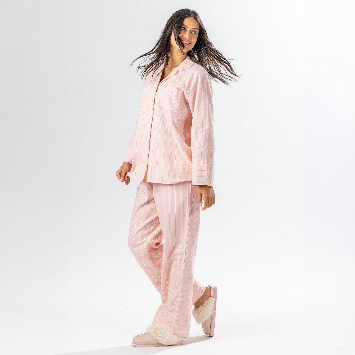 Marlo Stripe Flannelette Pj Set