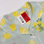 Close up of the tags in the lemonade PJs