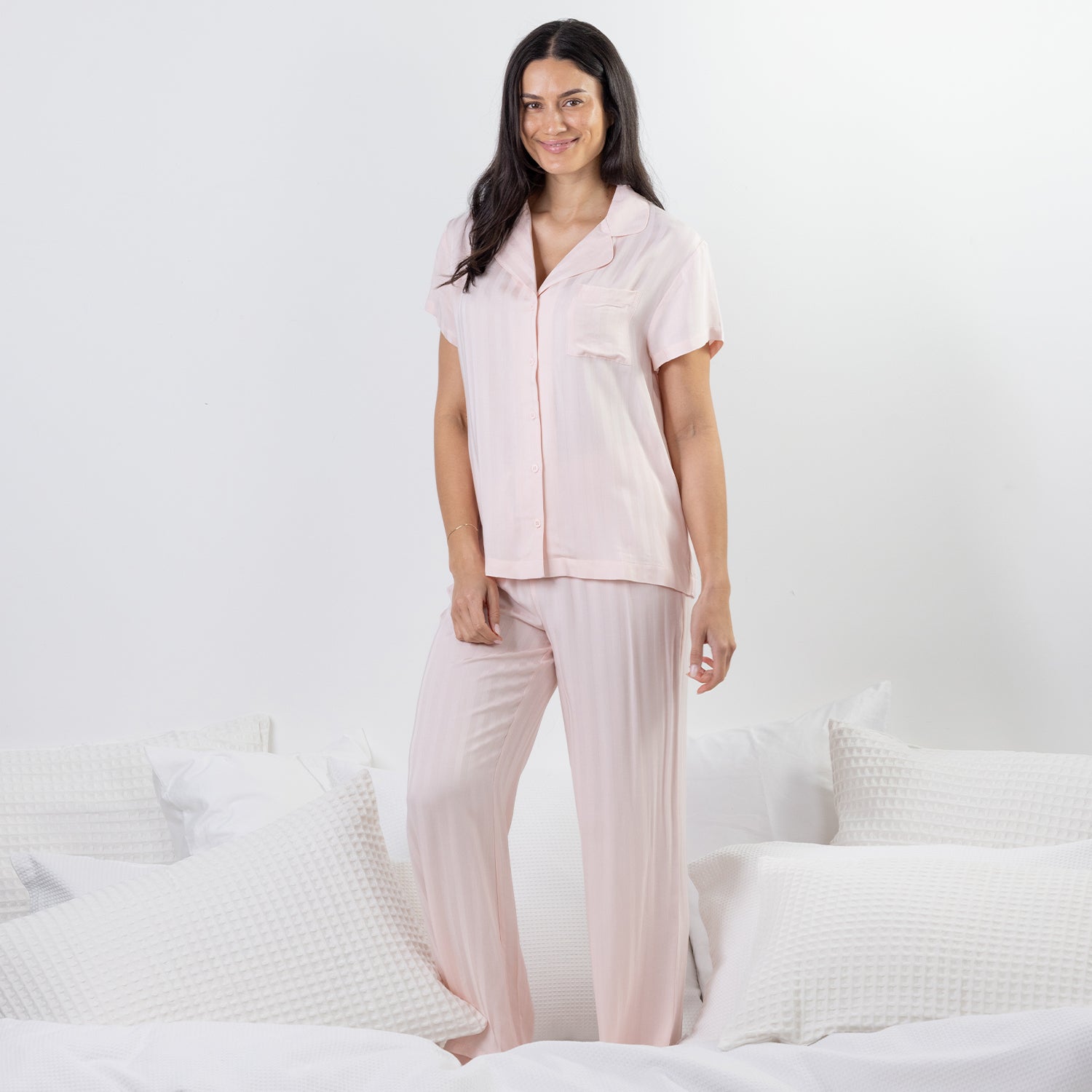 Gracious Self Stripe Viscose Pyjama Set