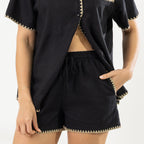 Cove Breeze Stitch Short Black