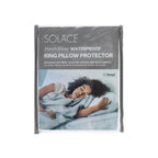 Solace FreshSleep Waterproof King Pillow Protector in white packaging with grey trim and front product label.