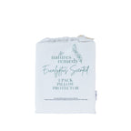 White drawstring storage bag containing a 2 pack of Nature's Remedy Eucalyptus Scented Pillow Protectors, featuring soft green lettering and eucalyptus leaf illustrations.