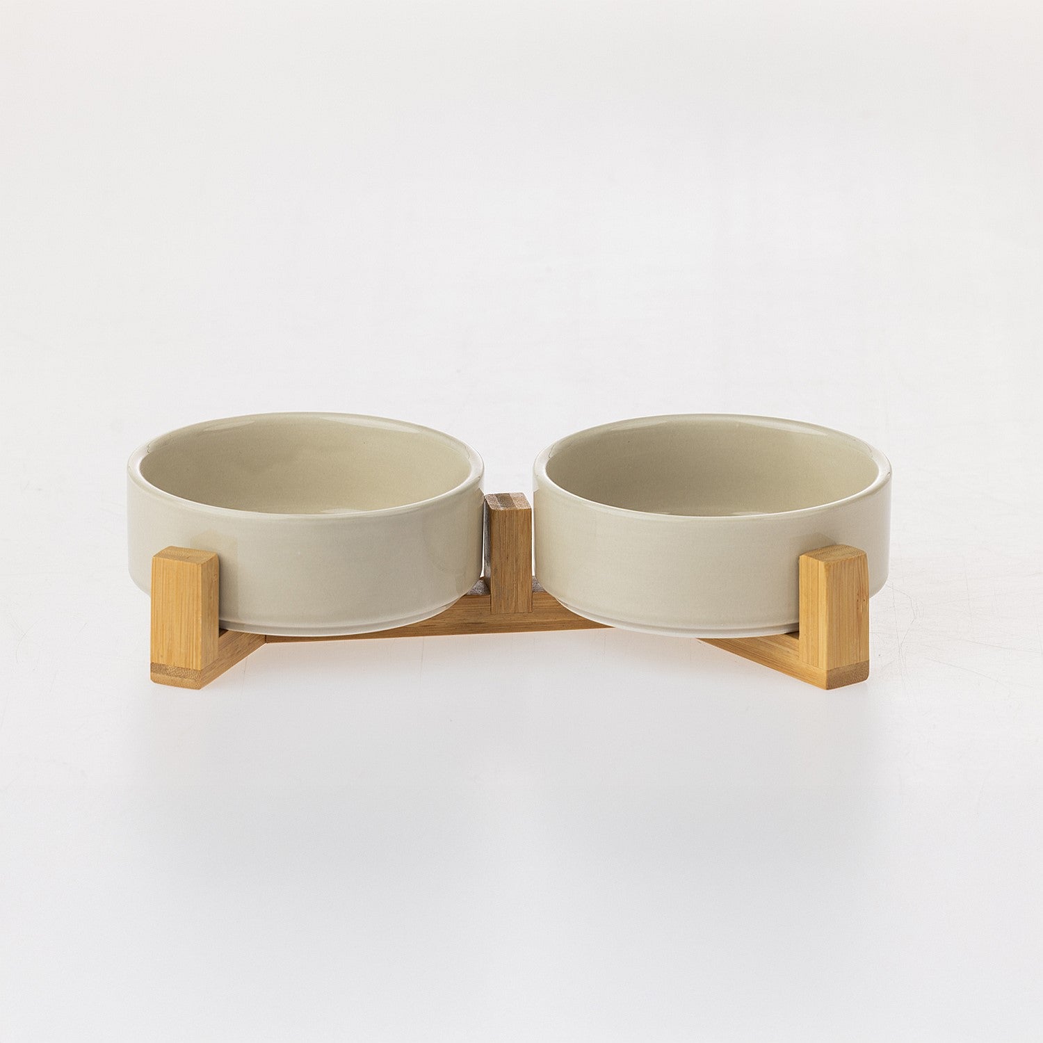 bb&b Pets Bowl & Bamboo Stand Set