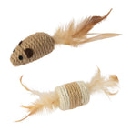 bb&b Pets Cat Toy Jute Feather Set of 2