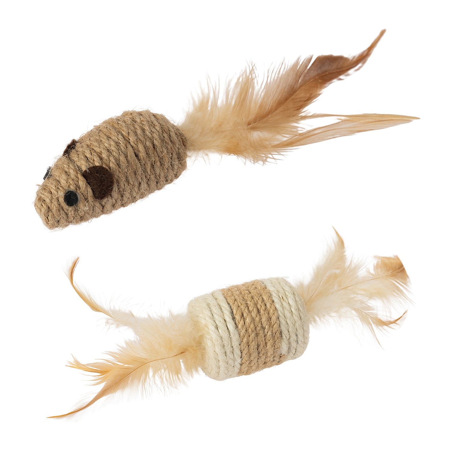 bb&b Pets Cat Toy Jute Feather Set of 2