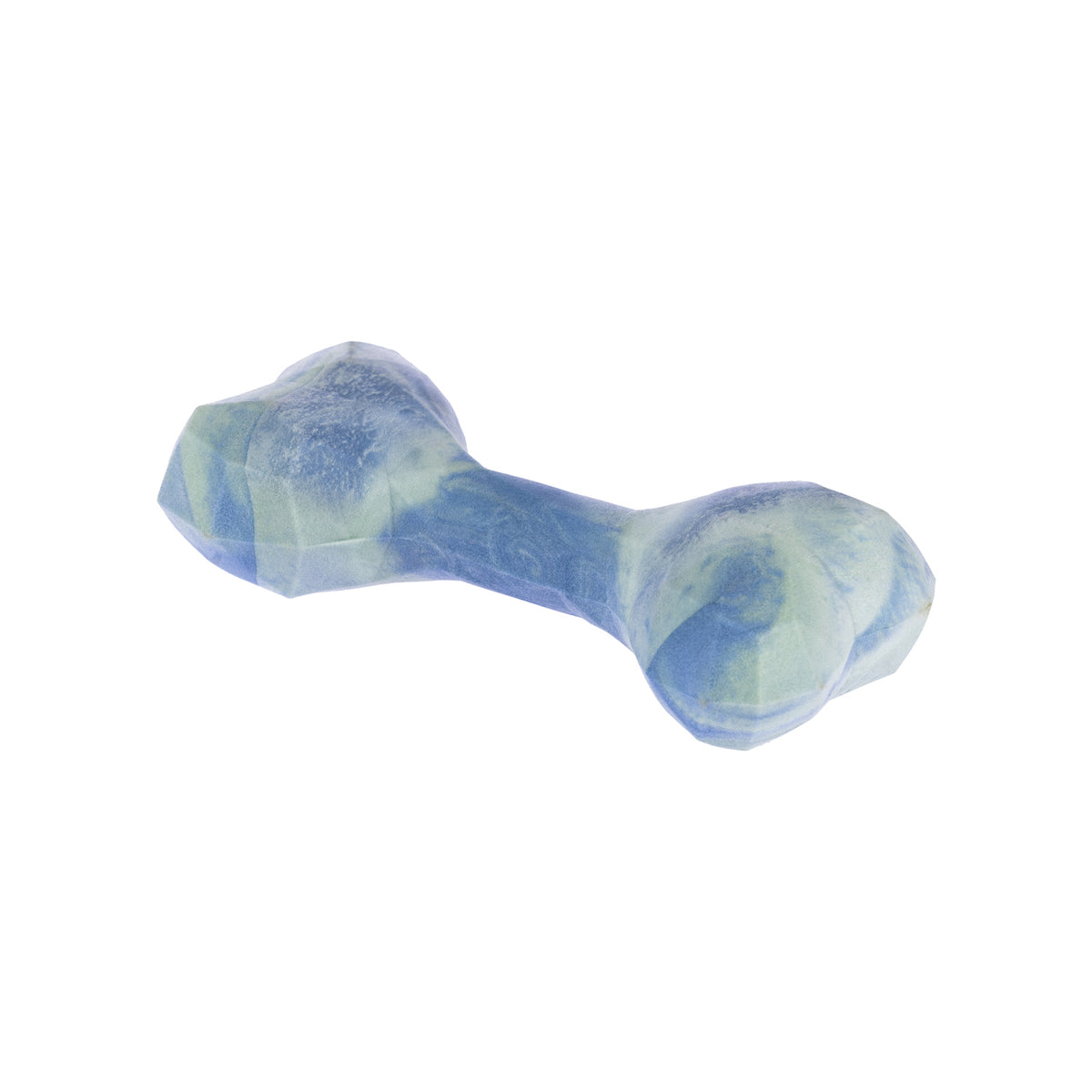 bb&b Pets Remi chew bone in Sea Mist with a blue and green marbled design, shown against a white background.