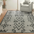 Solace Dakota Ivory & Charcoal Wool Rug 160x230cm
