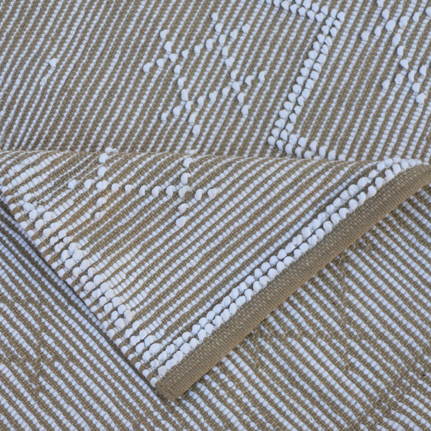 Solace Dakota White & Natural Cotton Rug 160x230cm