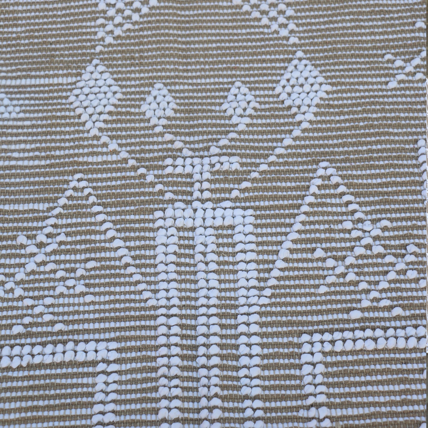 Solace Dakota White & Natural Cotton Rug 160x230cm