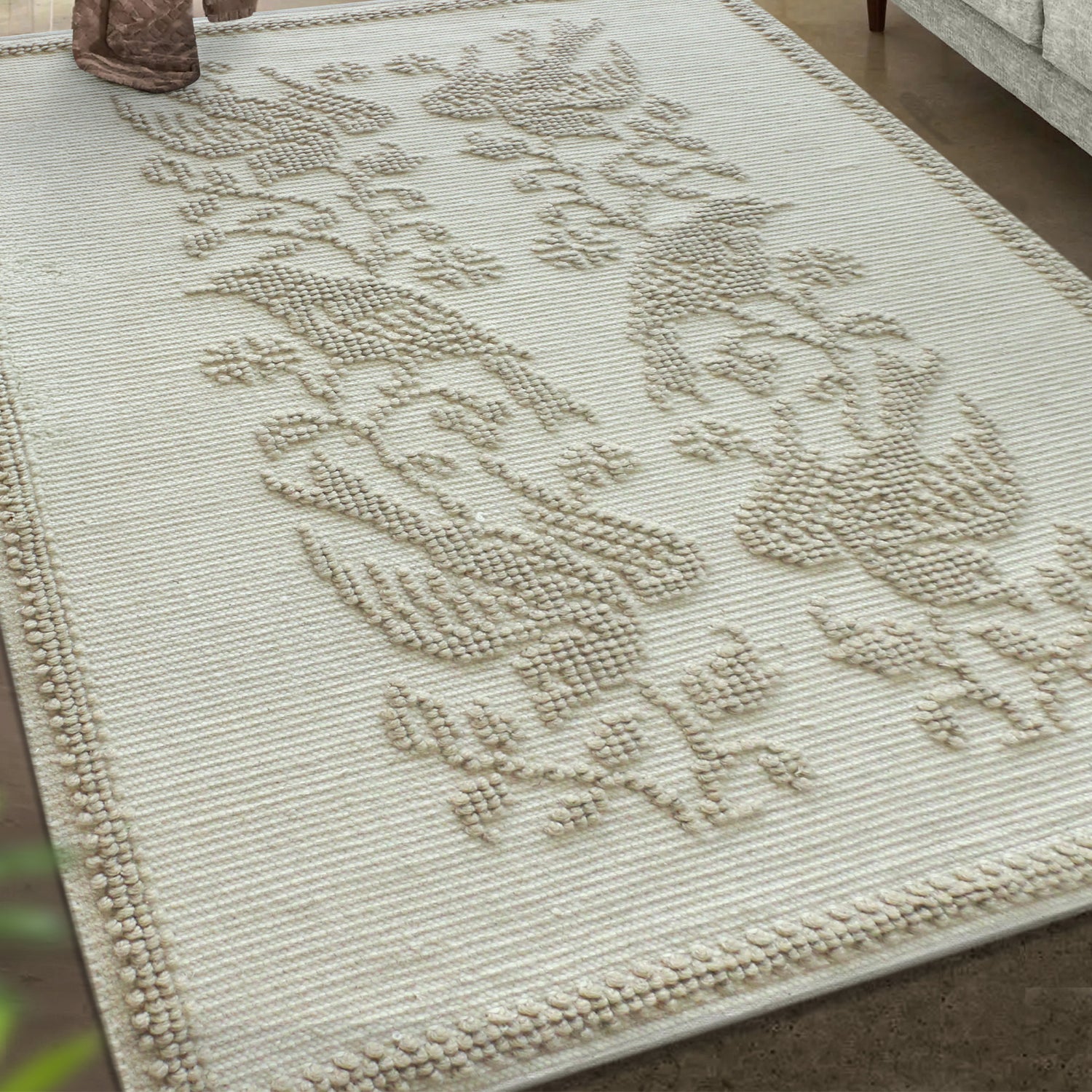 Gracious Living Imogen Birds Wool Rug 160x230cm