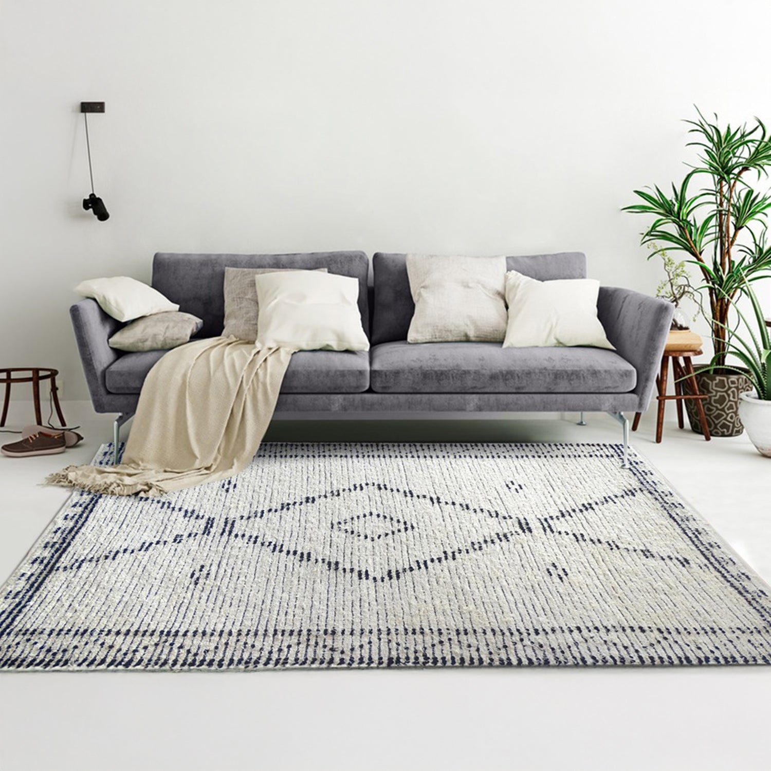 Solace Dakota Diamond Cotton Rug 160x230cm