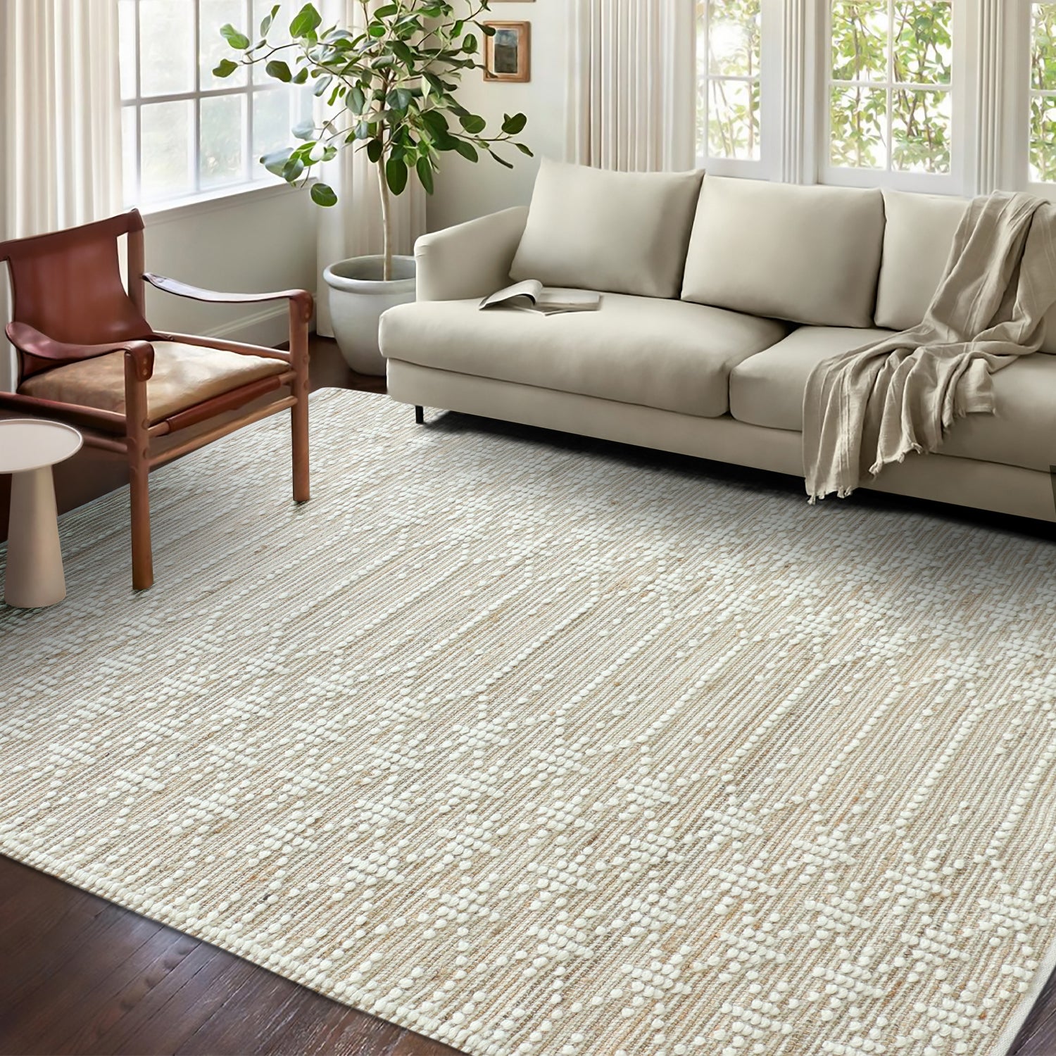 Solace Jolie Star Wool Jute Rug 160x230cm