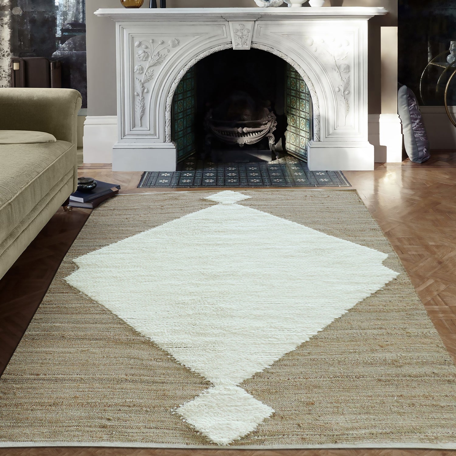 Cove Shyla Diamond Jute Wool Rug 160x230cm