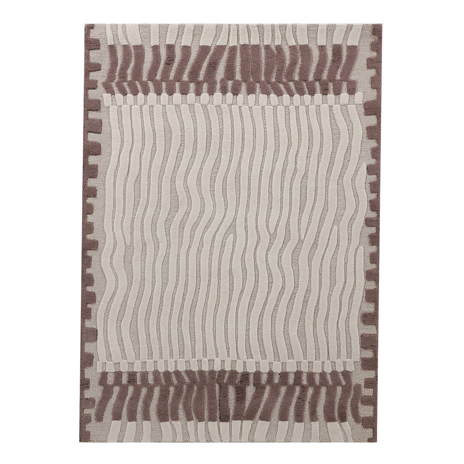 Design Republique Ava Border Wool Blend Rug 160x230cm