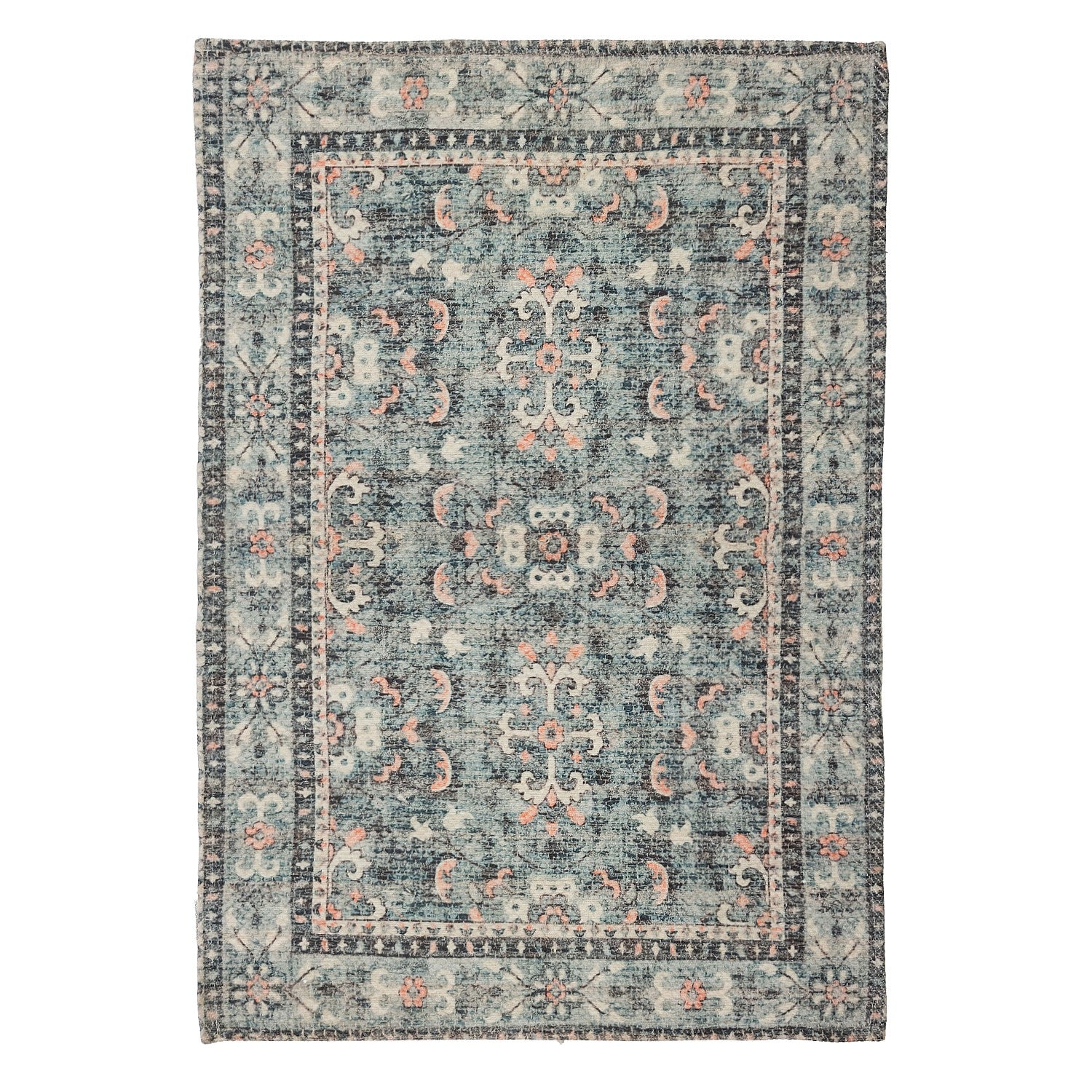 Design Republique Kady Border Scatter Rug Sage 60x90cm