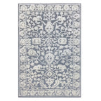 Decorative rug with floral pattern on a plain background
