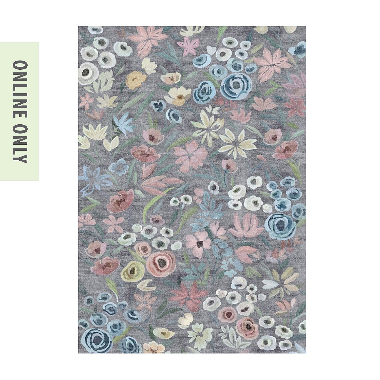 Home Co. Allie Charcoal Soft Touch Rug 160x230cm