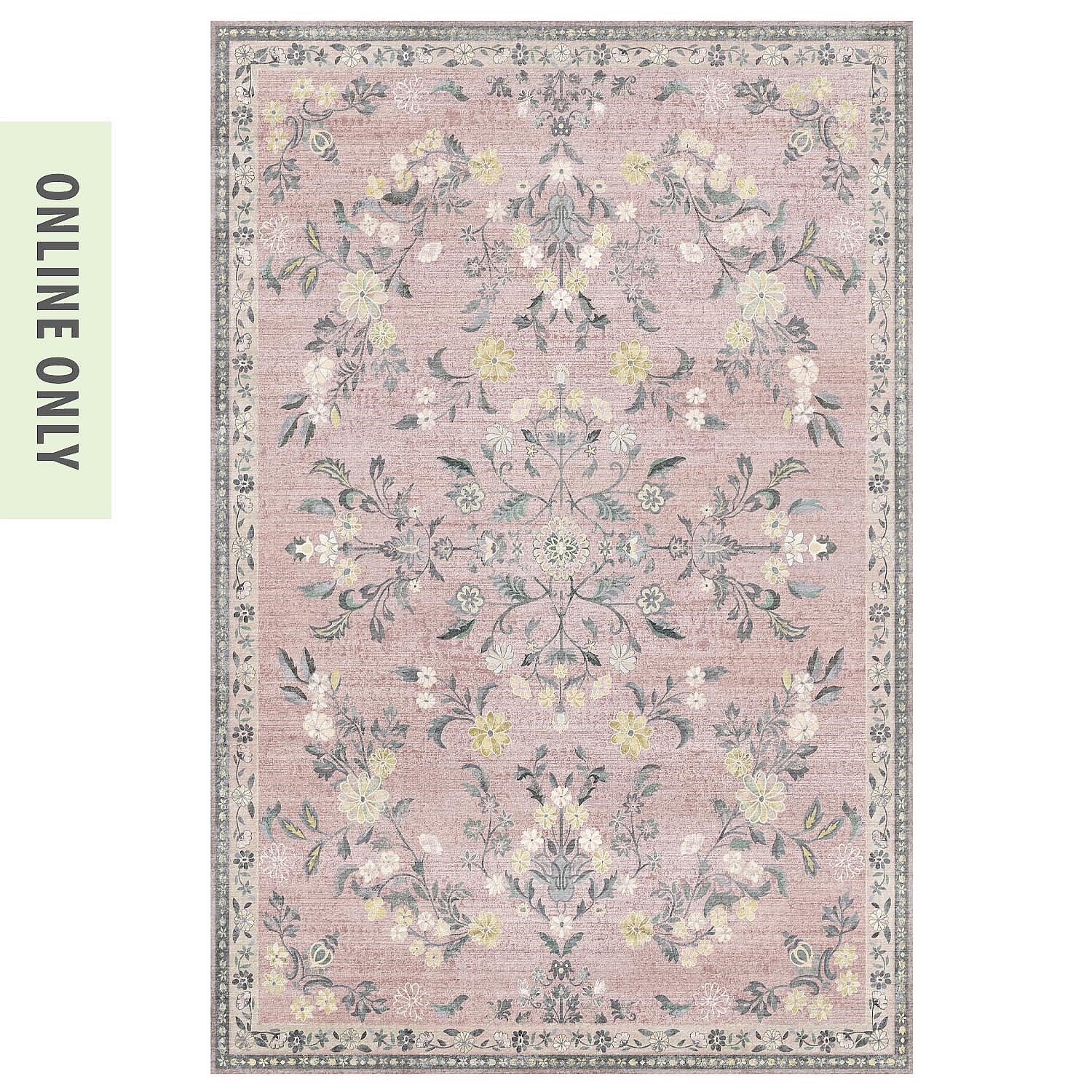 Home Co. Allie Blush Soft Touch Rug 200x300cm