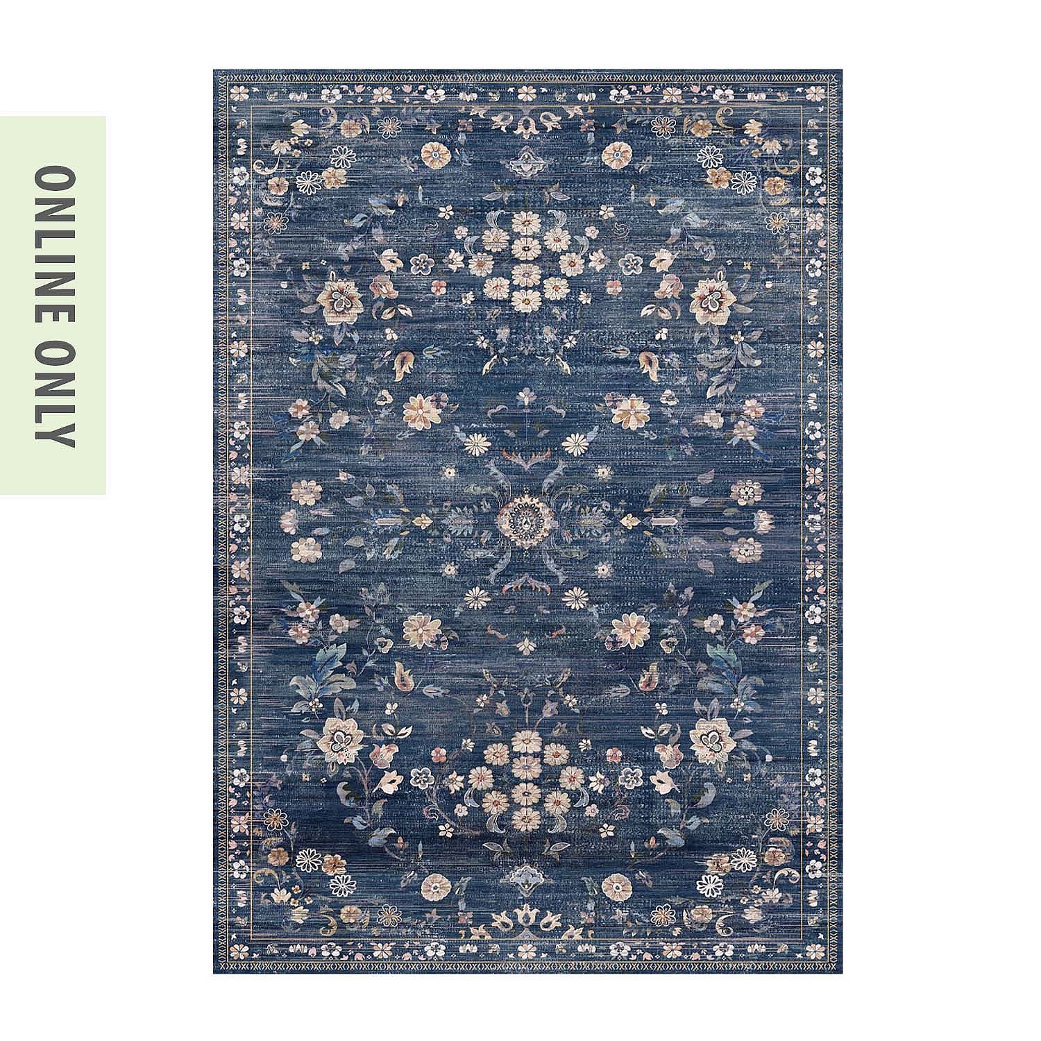 Home Co. Allie Blue Soft Touch Rug 160x230cm