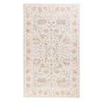 Natural Lexi Floral border 200 x 300cm rug on a white background.