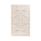 Natural Lexi Floral Border Rug 120 x 180cm on a white background.