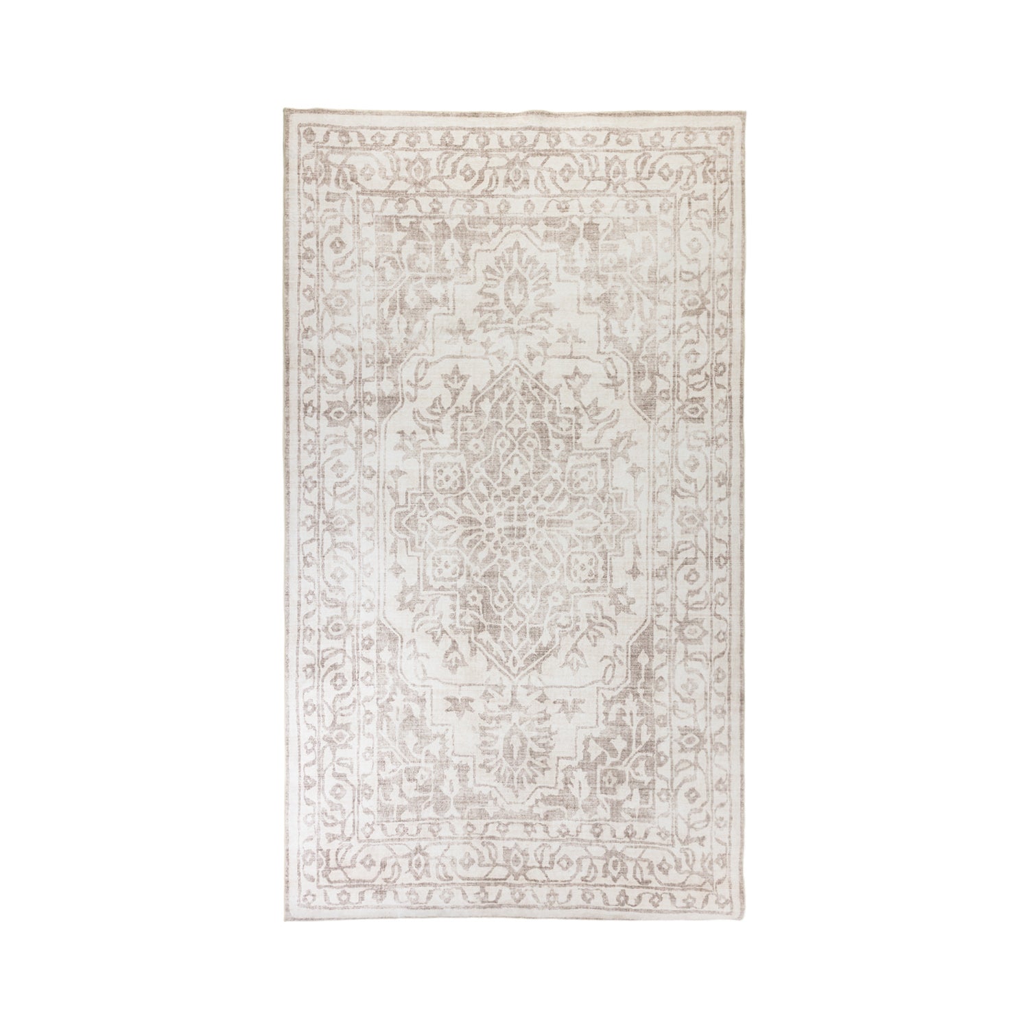 Annabeth Floral Taupe rug 120 x 180cm on a white background 