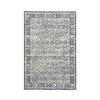 Design Republique Dexy Border Rug in Charcoal with a distressed geometric pattern and dark border.
