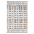 Fieldcrest Rema Jute Border Rug 200 x 300cm in Natural, featuring a textured woven stripe design in natural and ivory tones.
