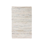 Home Co. Amelia Scatter Natural Denim Rug featuring a textured woven design in soft natural tones with subtle flecks of blue and warm colour.