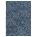 Brighton Rug 230 x 330cm in Navy, featuring a tonal navy design with a repeating geometric medallion pattern.