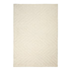 Brighton Chevron Rug 160 x 230cm in Natural, featuring a soft cream tone with a subtle chevron and diamond pattern.