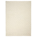 Brighton Chevron Rug 230 x 330cm in Natural, featuring the same understated cream chevron and diamond design in a larger size.