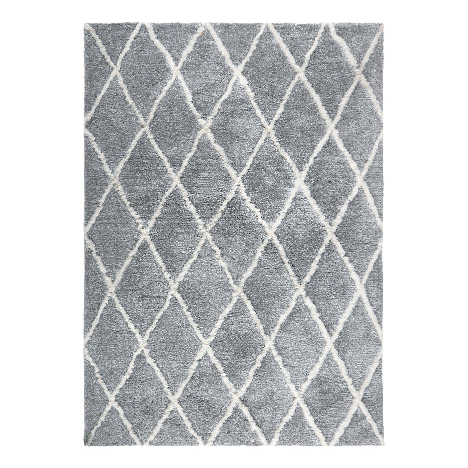 Crossley Rug 160 x 230cm in Grey, featuring an all-over tonal grey medallion-inspired pattern.