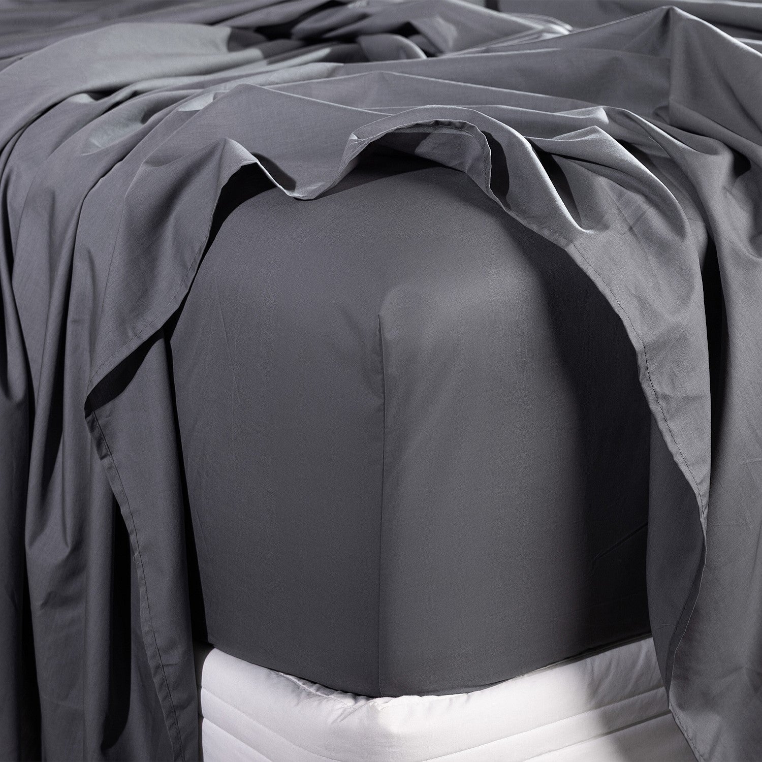 Gray fitted sheet