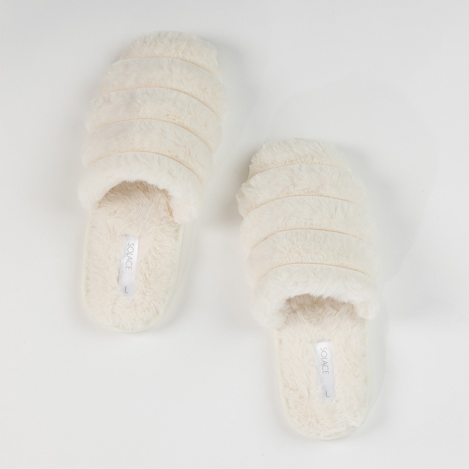 Solace Alexis Channel Faux Fur Slippers