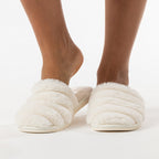 Solace Alexis Channel Faux Fur Slippers