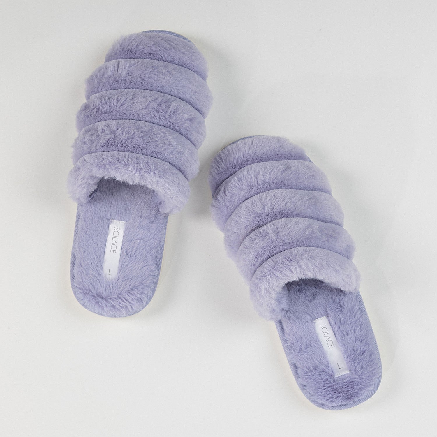 Solace Alexis Channel Faux Fur Slippers