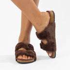 Simple & Sunday Lounge Faux Fur Slipper Slide