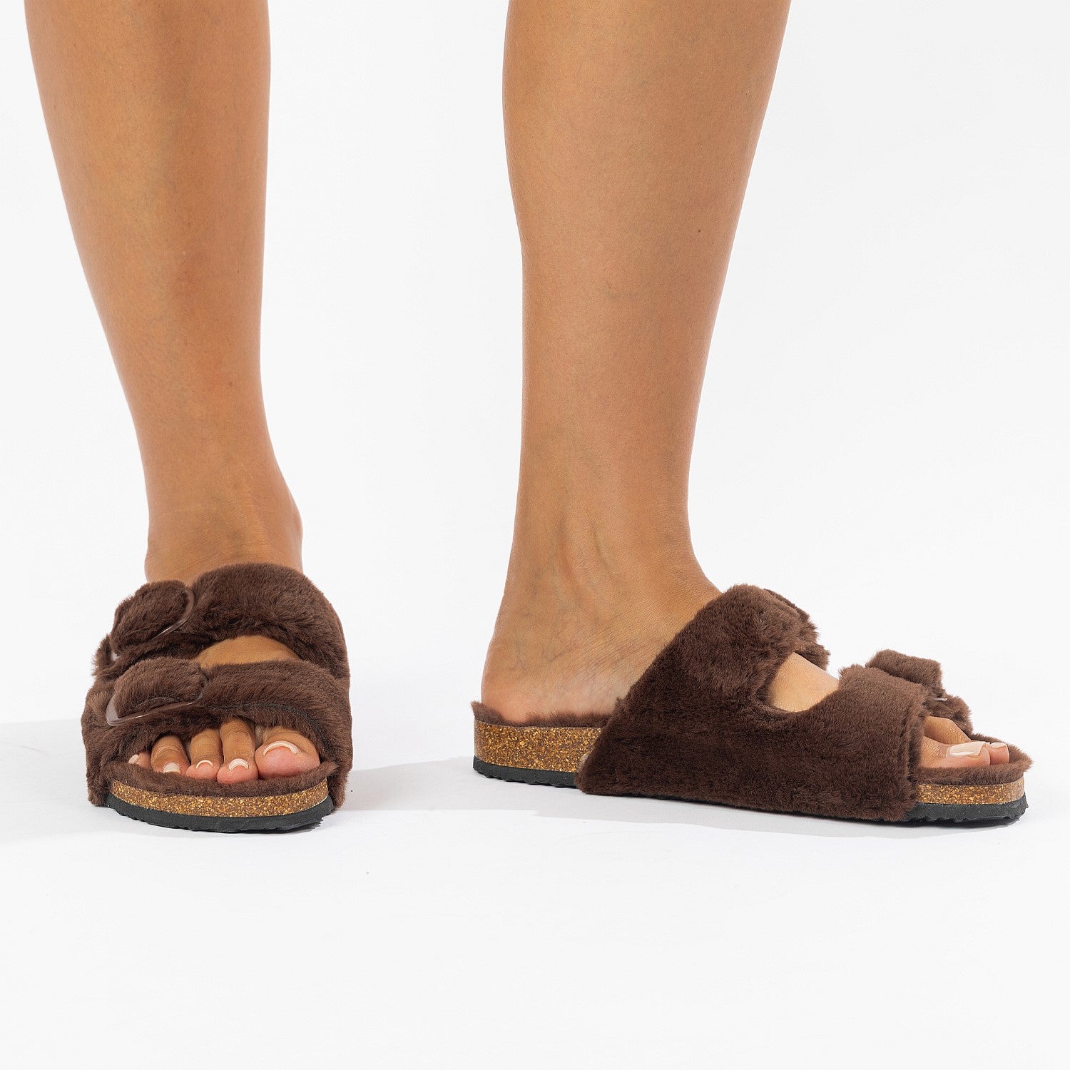 Simple & Sunday Lounge Faux Fur Slipper Slide