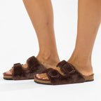 Simple & Sunday Lounge Faux Fur Slipper Slide