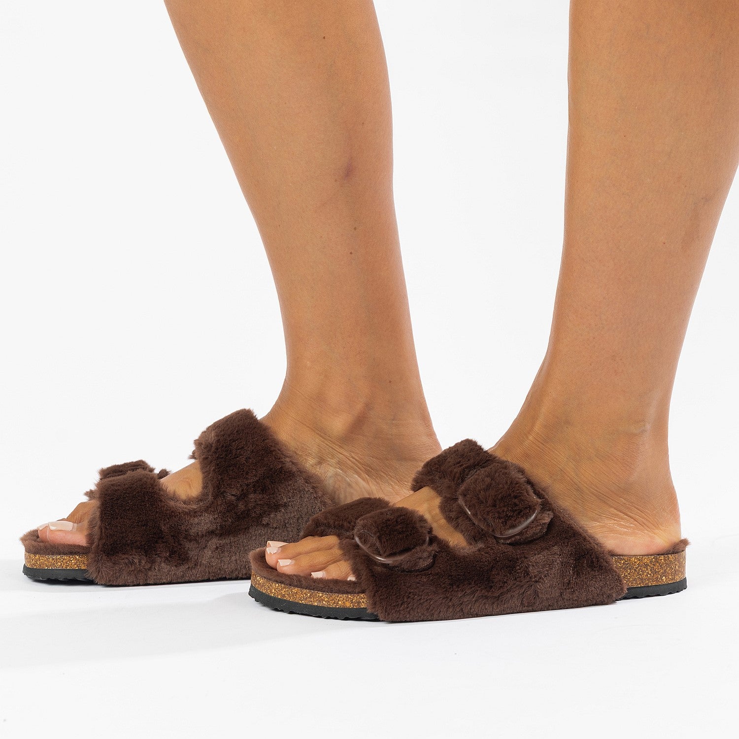 Simple & Sunday Lounge Faux Fur Slipper Slide