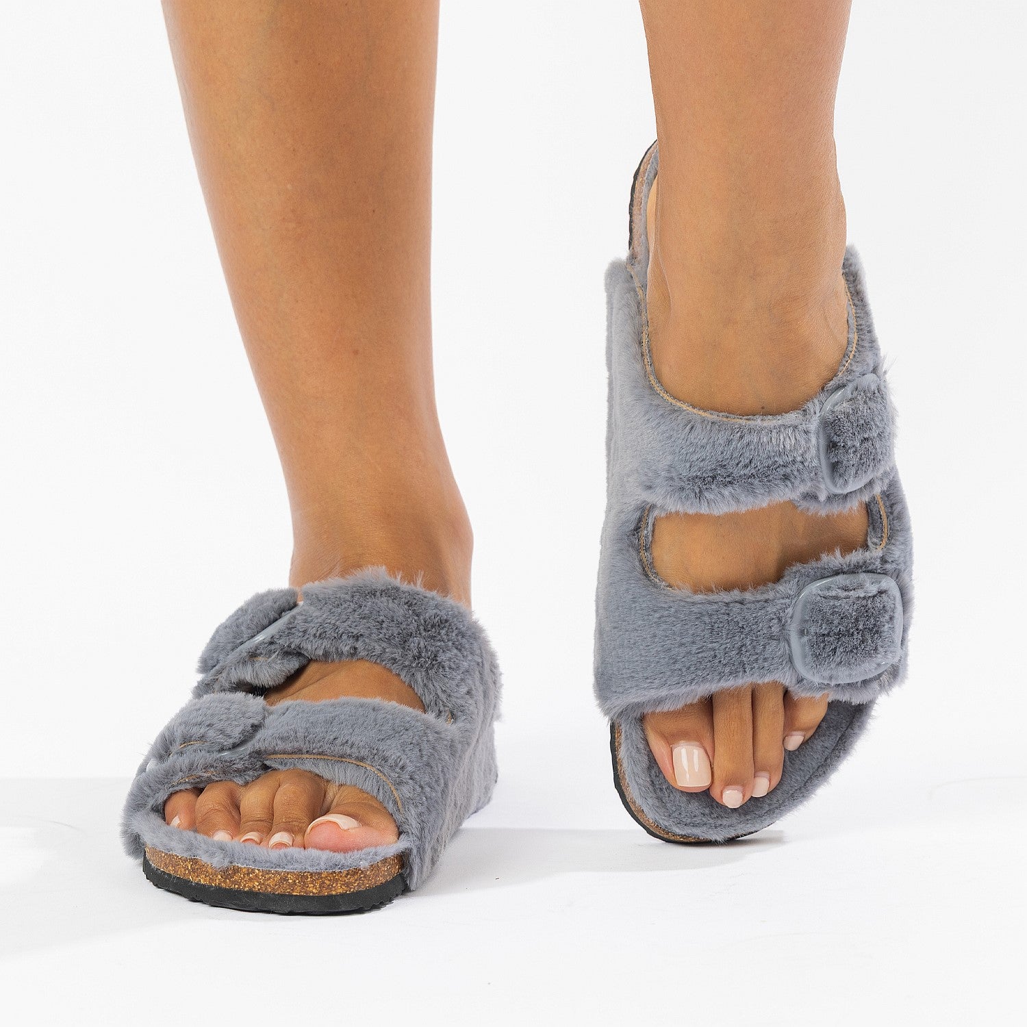 Simple & Sunday Lounge Faux Fur Slipper Slide