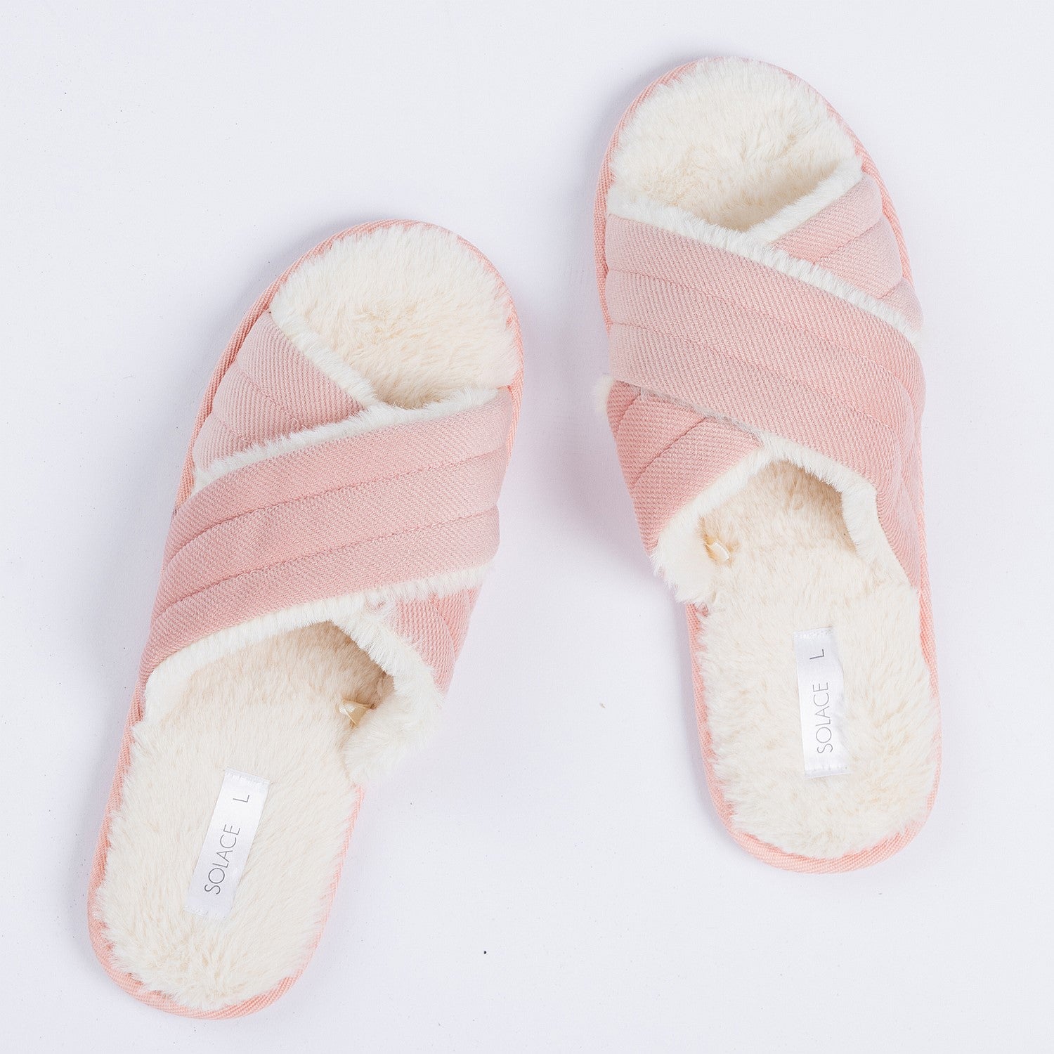 Solace Cross Over Faux Fur Slippers